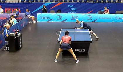 Πινγκ-πονγκ: Αποκλείστηκε η Τέρπου από το απλό των Ευρωπαϊκών Αγώνων