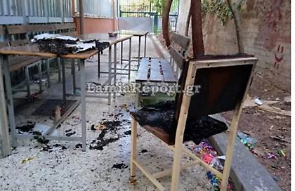 «Σκόνη και θρύψαλα» σχολείο στη Λαμία ύστερα από πάρτι