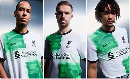 Πράσινη και λευκή η δεύτερη φανέλα της Λίβερπουλ
