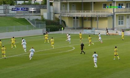 Εξαιρετική συνεργασία των «πρασίνων» για το 2-0 με διαγώνιο σουτ του Βαγιαννίδη!