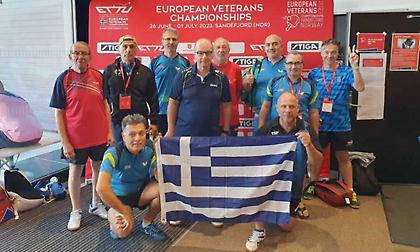 Απόλαυσαν παιχνίδια οι Έλληνες αθλητές στο Ευρωπαϊκό Πρωτάθλημα βετεράνων πινγκ πονγκ