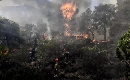 Υπό μερικό έλεγχο η πυρκαγιά στο Λουτράκι - Ισχυρές επίγειες και εναέριες δυνάμεις