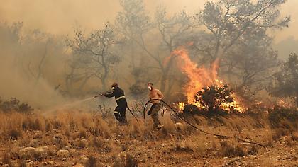 Φωτιά στα Δερβενοχώρια: Μήνυμα 112 για εντολή εκκένωσης και στην Οινόη