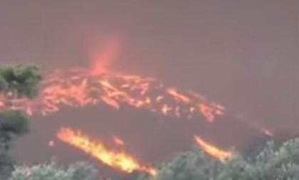 Δημιουργήθηκε πυροστρόβιλος σε βουνό της Ρόδου!