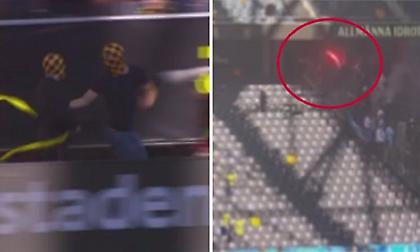 Χαμός στο ΑΪΚ-Μάλμε: Φωτιές στο γήπεδο και «ντου» από χούλιγκαν!