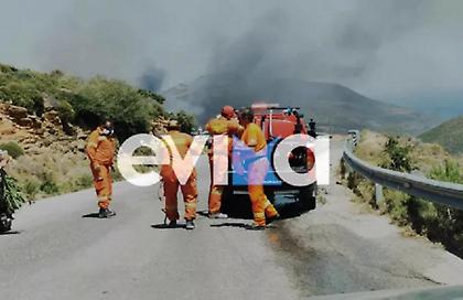 Κάρυστος: Μήνυμα 112 για εκκένωση τεσσάρων οικισμών - Σε τρία μέτωπα η φωτιά