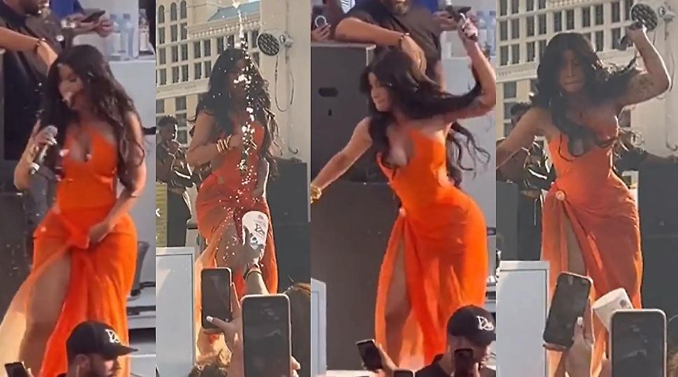 Τα πήρε η Cardi B: Πέταξε το μικρόφωνο σε θαυμαστή που την έβρεξε με το ποτό του