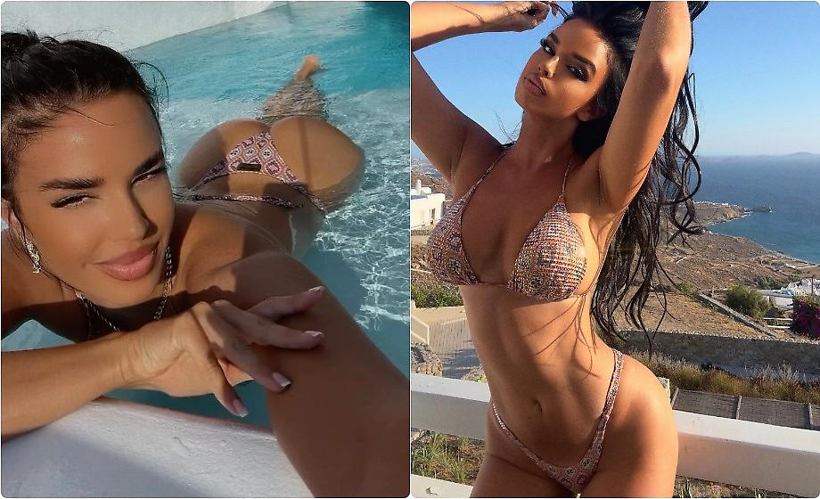 Αναστατώνει τη Μύκονο η σέξι οπαδός της Κροατίας, Ιβάνα Κνολ