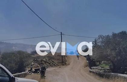 Φωτιά τώρα στην Κάρυστο, κοντά σε παραθεριστικές κατοικίες