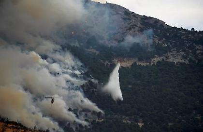 Στον εθνικό δρυμό της Πάρνηθας μπήκε η φωτιά - Προς το καζίνο κινείται το πύρινο μέτωπο