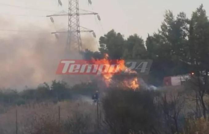 Πάτρα: Συναγερμός για φωτιά κοντά σε σπίτια στο Βελβίτσι