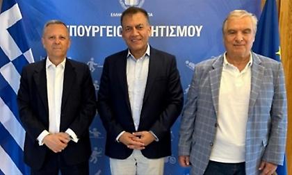 Συνάντηση Μπαλτάκου και Δημητρίου με Βρούτση -  Οι προτάσεις της ΕΠΟ για την οπαδική βία