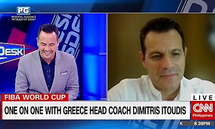 Ιτούδης στο CNN Φιλιππίνων: «Περήφανος για την ομάδα μου - Ο Γιάννης αγαπά την Εθνική»