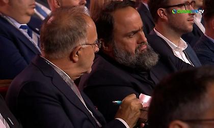 Η αντίδραση του Βαγγέλη Μαρινάκη μετά την κλήρωση του Ολυμπιακού με τη Γουέστ Χαμ