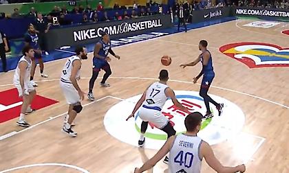 Απίθανη no look πάσα του Χαλιμπέρτον και κάρφωμα του Πόρτις