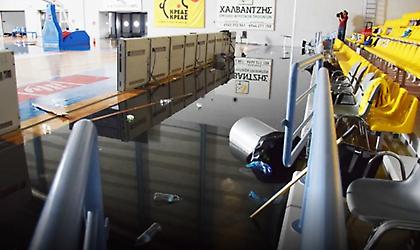 Τεράστιες ζημιές στο κλειστό «Γιάννης Μπουρούσης» στην Καρδίτσα