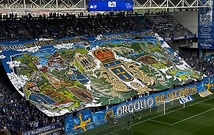 Το απίθανο κορεό των οπαδών της Οβιέδο στο «Derbi asturiano»