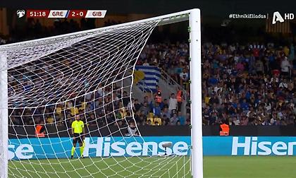 Δοκάρι με απευθείας κόρνερ ο Πέλκας και... διακοπή γιατί σκίστηκαν τα δίχτυα!