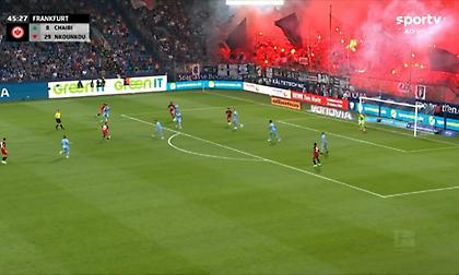 Ξέφρενο «πάρτι» των οπαδών της Άιντραχτ, που έκαναν... Φρανκφούρτη το Μπόχουμ!