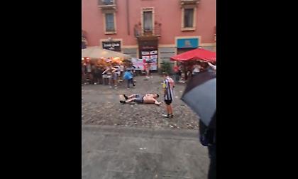 Φίλαθλοι της Νιούκαστλ κάνουν τσουλήθρα στους δρόμους του βροχερού Μιλάνου!