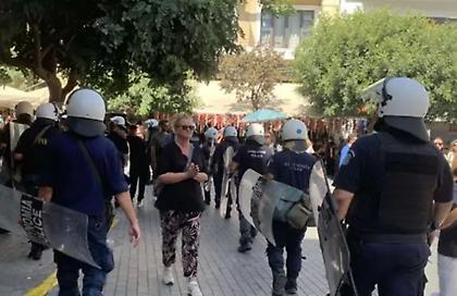 Ένταση στο κέντρο του Ηρακλείου μετά την εκκένωση της κατάληψης στο κτίριο «Ευαγγελισμός»