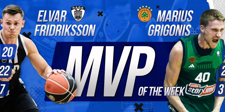 Basket League: Γκριγκόνις και Φρίντρικσον οι MVPs της 2ης αγωνιστικής