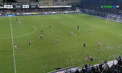 Η σύρραξη στο ΟΦΗ-Ολυμπιακός μετά από δυνατό τάκλιν του Ρέτσου στον Τοράλ