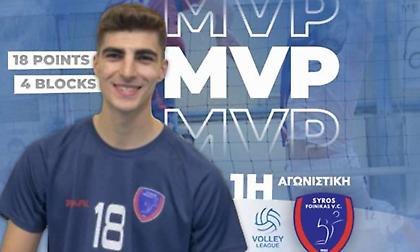 Πολυτιμότερος της πρεμιέρας της Volley League ανδρών ο Μπαρμπούνης