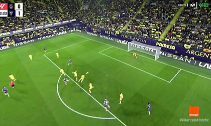 Τρομερό «τούβλο» του Ινίγκο Ρουίθ μόλις στο 2' για το 1-0 της Αθλέτικ Μπιλμπάο στην έδρα της Βιγιαρεάλ!