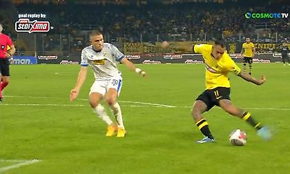 «Εκτέλεσε» από δύσκολη γωνία τον Κοσέλεφ και διπλασίασε τα τέρματα της ΑΕΚ ο Αραούχο!