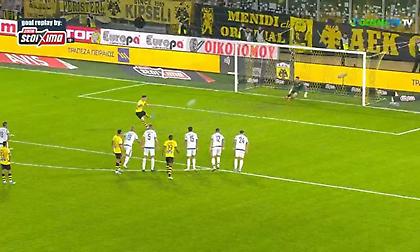 Το κερασάκι στην τούρτα για την ΑΕΚ με δυνατή εκτέλεση πέναλτι του Μάνταλου!
