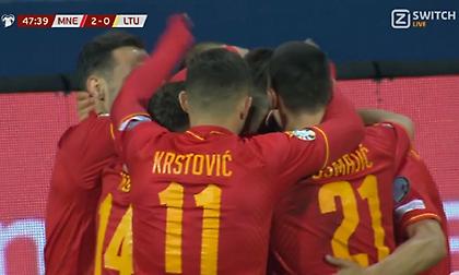 Γκολάρα ο Γιόβετιτς για το 2-0 του Μαυροβούνιου κόντρα στη Λιθουανία - Είχε και την ασίστ στο 1-0!
