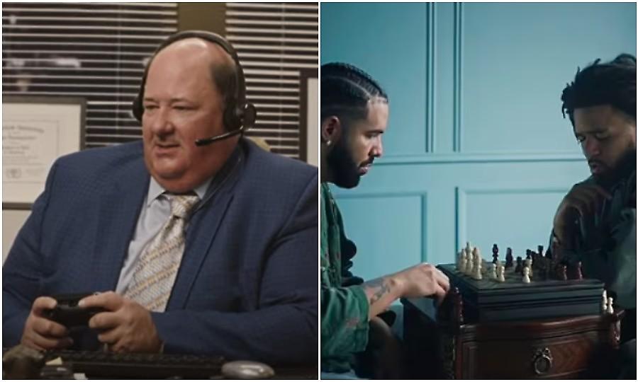 Τι κοινό έχει ο Κέβιν του The Office με τους Μέσι-Ρονάλντο; Το νέο βίντεο κλιπ του Drake με τον J Cole!
