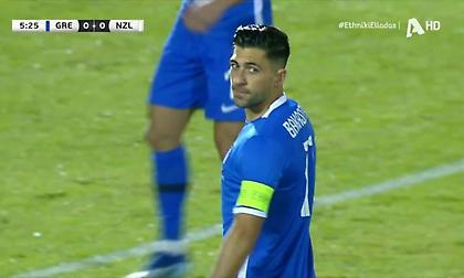 Δυνατό σουτ του Μπακασέτα, στο δοκάρι η μπάλα