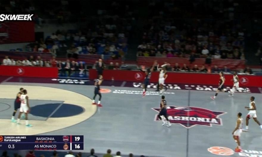 Μπασκόνια-Μονακό: Τρομερό buzzer beater του Μπράουν