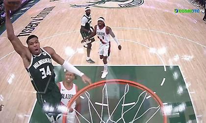 Κάν'τε στην άκρη περνάει το θωρηκτό: To τρομερό κάρφωμα του Γιάννη που γύρισε το... κλειδί της ανατροπή των Μπακς!