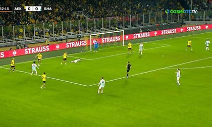 Το γκολ-πέναλτι του Πέδρο για το 1-0 της Μπράιτον στην OPAP Arena