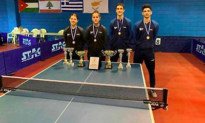 Δύο χρυσά μετάλλια κι ένα ασημένιο στα ατομικά αγωνίσματα του διεθνούς τουρνουά πινγκ πονγκ της Κύπρου