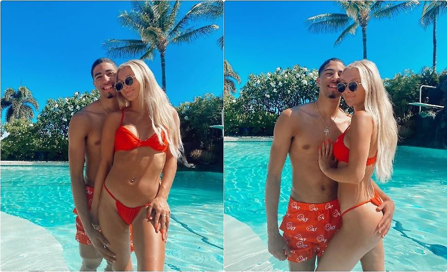 Η εντυπωσιακή δασκάλα-σύντροφος του Χαλιμπέρτον που έκλεψε την παράσταση στους... πανηγυρισμούς