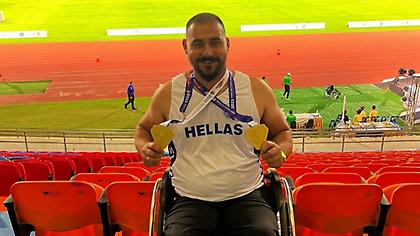 Χρυσό μετάλλιο και στη σφαιροβολία για τον Μανώλη Στεφανουδάκη στο IWAS 2023