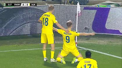 Αιφνιδίασε τον ΠΑΟΚ με γκολ από νωρίς η Ελσίνκι