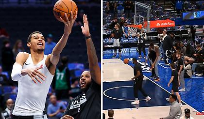 Απίστευτο: Ο Γουεμπανιαμά τραυματίστηκε στραβοπατώντας σε πόδι υπαλλήλου των Μάβερικς