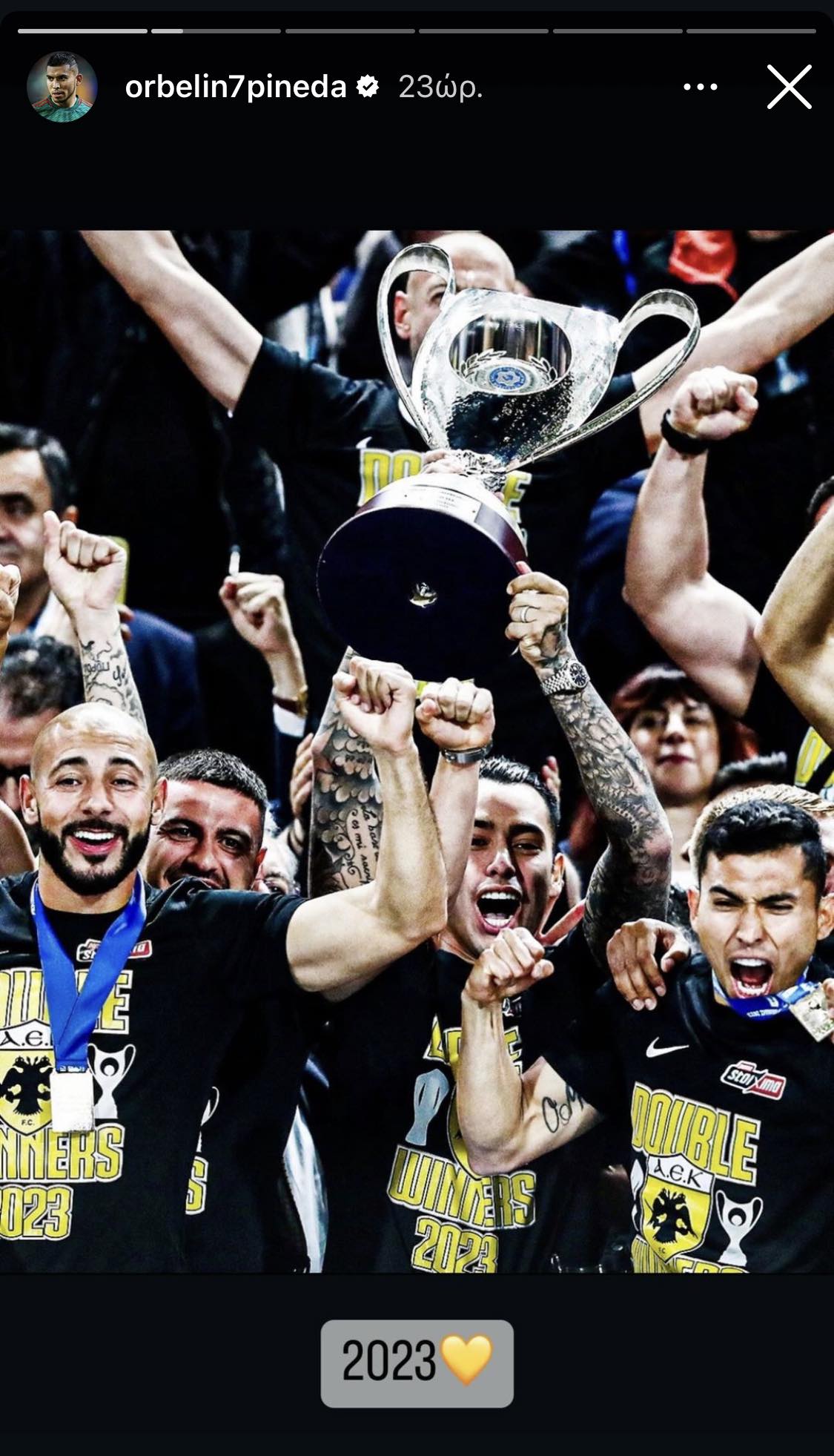 Πινέδα: Αποχαιρέτησε το 2023 με το δικό του... τρεμπλ