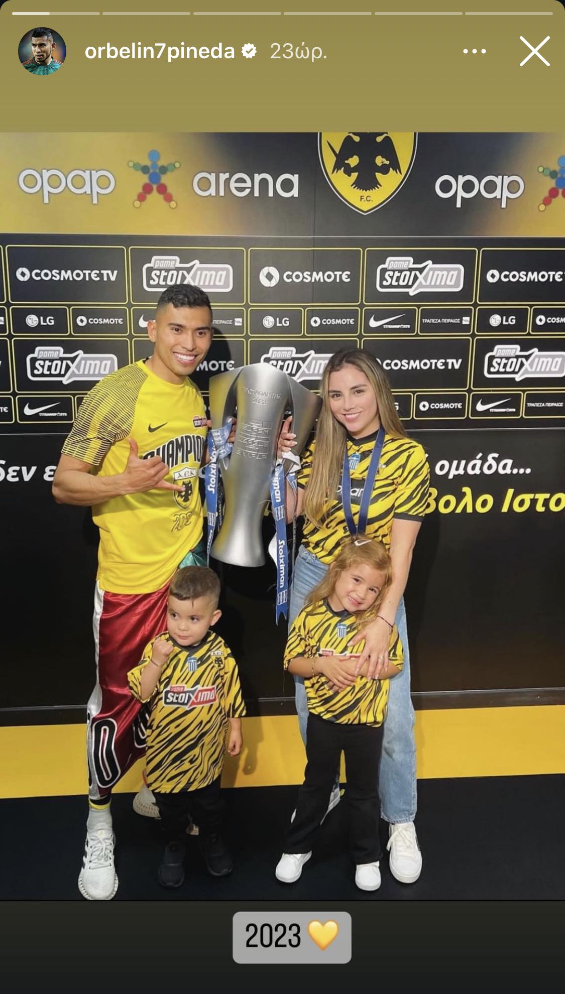 Πινέδα: Αποχαιρέτησε το 2023 με το δικό του... τρεμπλ