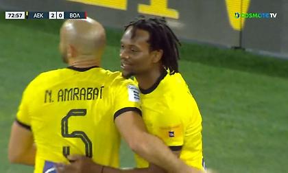 Υποδειγματική αντεπίθεση και γκολ Άμραμπατ για το 3-0 της ΑΕΚ