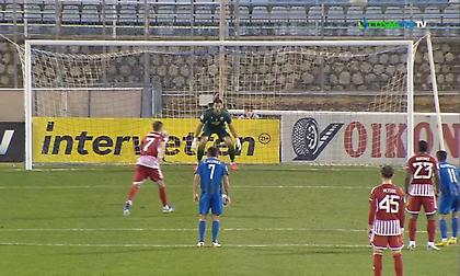 Χαμένο πέναλτι του Φορτούνη κόντρα στη Λαμία για το 1-1