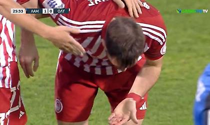 Συγκρούστηκαν Φορτούνης-Τζανδάρης, μάτωσε ο άσος του Ολυμπιακού