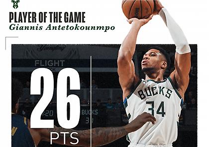 Πάλεψε αλλά ήταν μόνος: Τα highlights του Αντετοκούνμπο στη νέα ήττα των Μπακς από Πέισερς