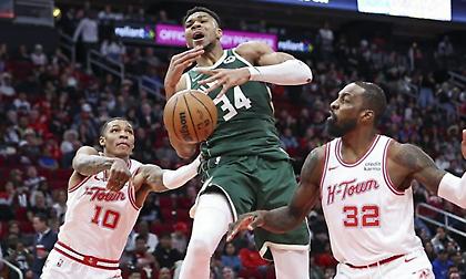 Έβαλε 48 ο Γιάννης αλλά δεν έφτανε για τους απογοητευτικούς στο Χιούστον Μπακς