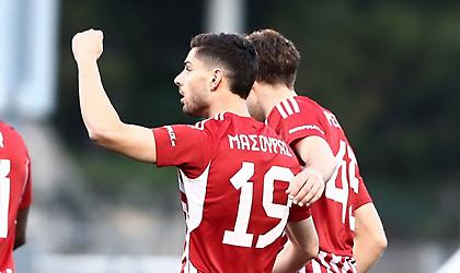 Συστημένη σουτάρα του Μασούρα στο παραθυράκι του Κρίστινσον για το 1-0 του Ολυμπιακού